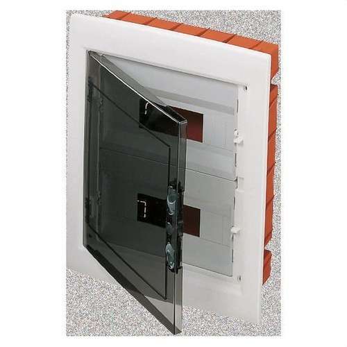 Flush-mounted distribution board with smoked door 24 modules (12x2) with reference GW40606 from the brand GEWISS