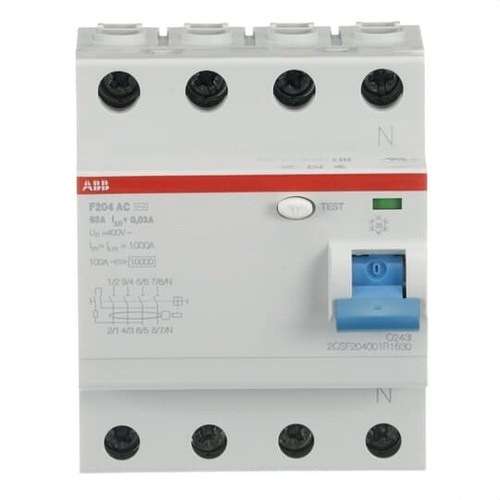 4P 63A Differential Switch AC Class 30mA with reference 2CSF204001R1630 from the brand ABB