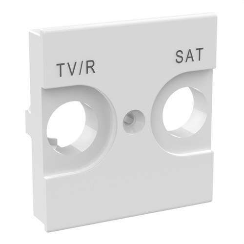 Universal TV/R-SAT Connection Front Plate, 2 Modules, White Classia with reference RW4212 from the brand BTICINO