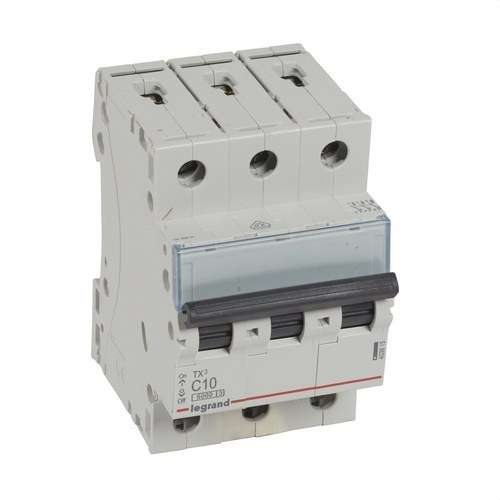 TX3 3P 10A Circuit Breaker Curve C 6kA with reference 403615 from the brand LEGRAND