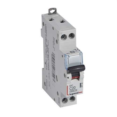 DX3 Circuit Breaker 1P+N 20A Curve C 6/10kA with reference 407729 from the brand LEGRAND