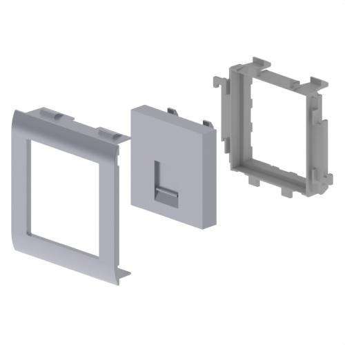 Płytka płaska 1 RJ45 kolor aluminium 65mm U24X z odnośnikiem 93749-03 od marki UNEX