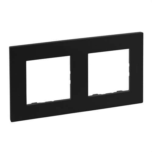 Niloé Step Matte Black Trim Frame for 2 Elements with reference 864572 from the brand LEGRAND