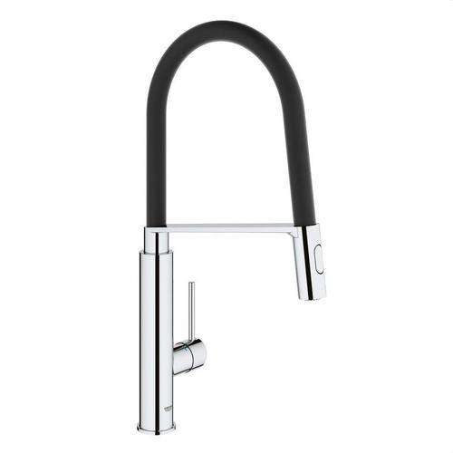 Concetto Single Lever Kitchen Tap Chrome and Black with reference 31491000 from the brand GROHE