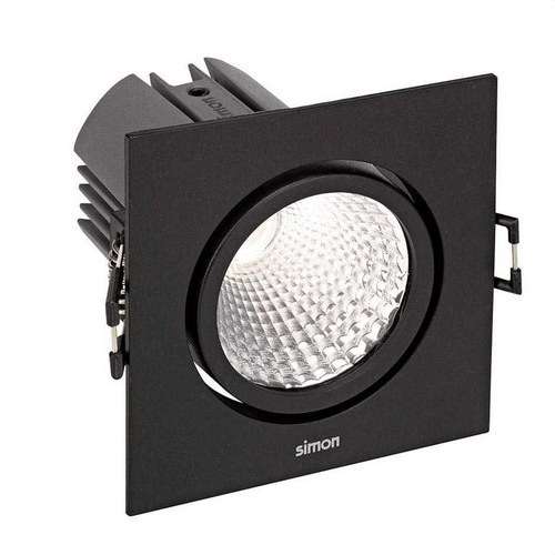 Downlight LED 703.24 ADJUSTABLE SQUARE 2700K WIDE FLOOD black with reference 70324038-482 from the brand SIMON