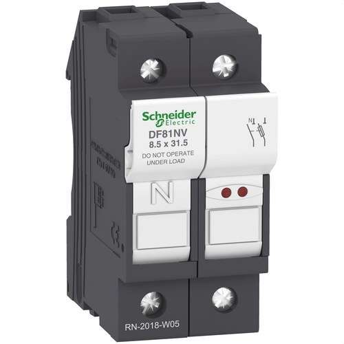 Fuse Holder WITH INDICATOR 1P+N 25A FUSE 8.5X31.5 with reference DF81NV from the brand SCHNEIDER ELECTRIC