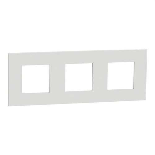 3-Gang White Frame New Unica Deco with reference NU600618 from the brand SCHNEIDER ELECTRIC