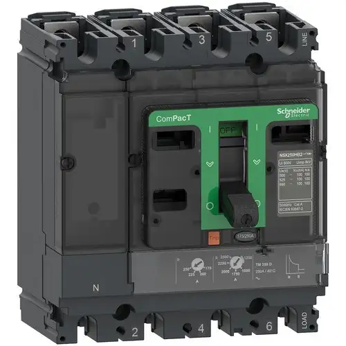 ComPacT NSX250N Circuit Breaker 50kA AC 4P4R 250A TMD with reference C25N4TM250 from the brand SCHNEIDER ELECTRIC