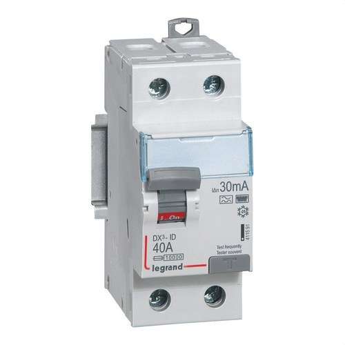 DX3 Differential 2P 40A 30mA Class HPI with reference 411591 from the brand LEGRAND