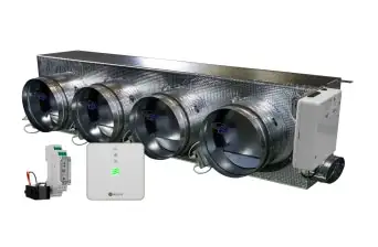Plenum z napędem Airzone Easyzone 25 Wi-Fi Standard + VMC AZC25MELST01S4 do Mitsubishi Electric – 4 wyjścia Ø200 mm (niska wydajność) z odnośnikiem AZC25MELST01S4 od marki AIRZONE