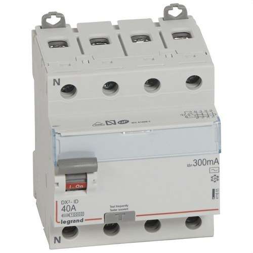 DX3 Differential 4P 40A 300mA Class AC with reference 411665 from the brand LEGRAND