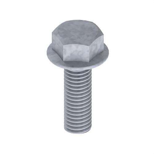DIN 6921 M8x25 Bolt Unex in Galvanised Steel Class 6 with reference 60829-C6 from the brand UNEX