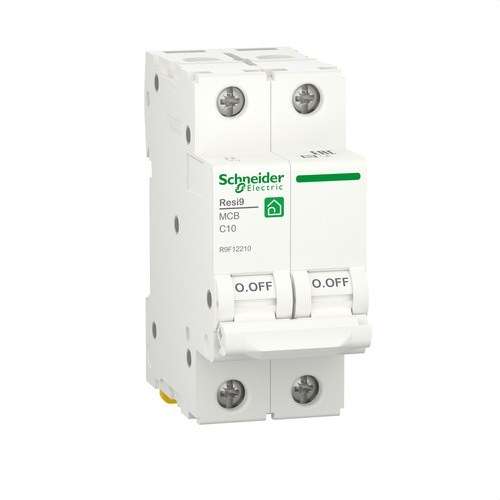 RESI9 Circuit Breaker 2P 10A Curve C 230V Curve C 6kA with reference R9F12210 from the brand SCHNEIDER ELECTRIC