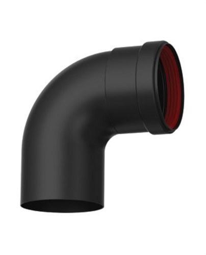 Kolano kominowe do pieca na pellet, średnica 80 mm, 90º, stal emaliowana czarna z odnośnikiem 8-90MHKER3 od marki FIG