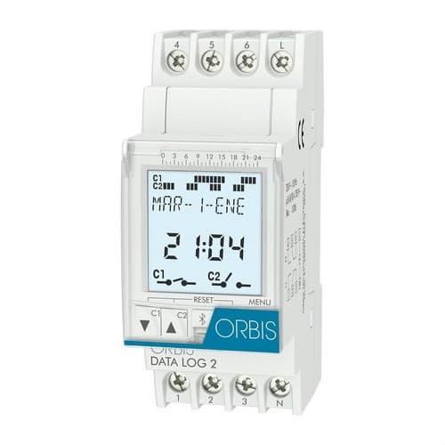 Cyfrowy przełącznik czasowy DATA LOG 2 230V z odnośnikiem OB175012 od marki ORBIS