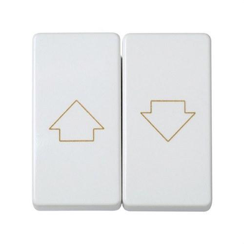 Set of 2 white blind switches with electrical interlock system Simon 27 Play with reference 27332-35 from the brand SIMON