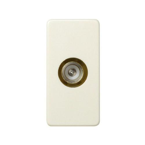 Prosty uchwyt TV z półelementu w kolorze kości słoniowej Simon 27 Play z odnośnikiem 27475-31 od marki SIMON