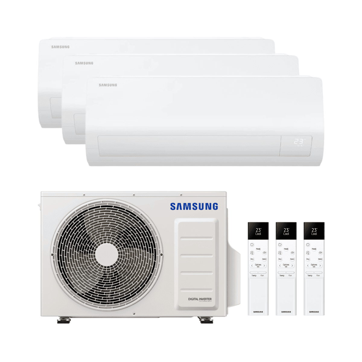 Klimatyzacja 3x1 z WiFi Samsung Cebu S2 AJ068TXJ3KG/EU 5,0 kW 18000 BTU z odnośnikiem KITSAMCEBU6818+18+18 od marki SAMSUNG