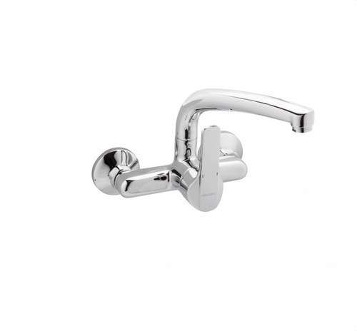 Wall-mounted short spout single-lever basin tap K8 chrome with reference 61190 28 45 66 from the brand GENEBRE