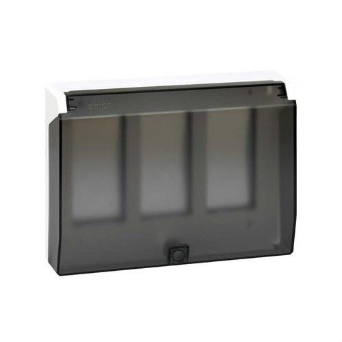 Recessed wall frame with flip cover and frames for 3 double elements white Simon 500 Cima with reference 51040103-030 from the brand SIMON