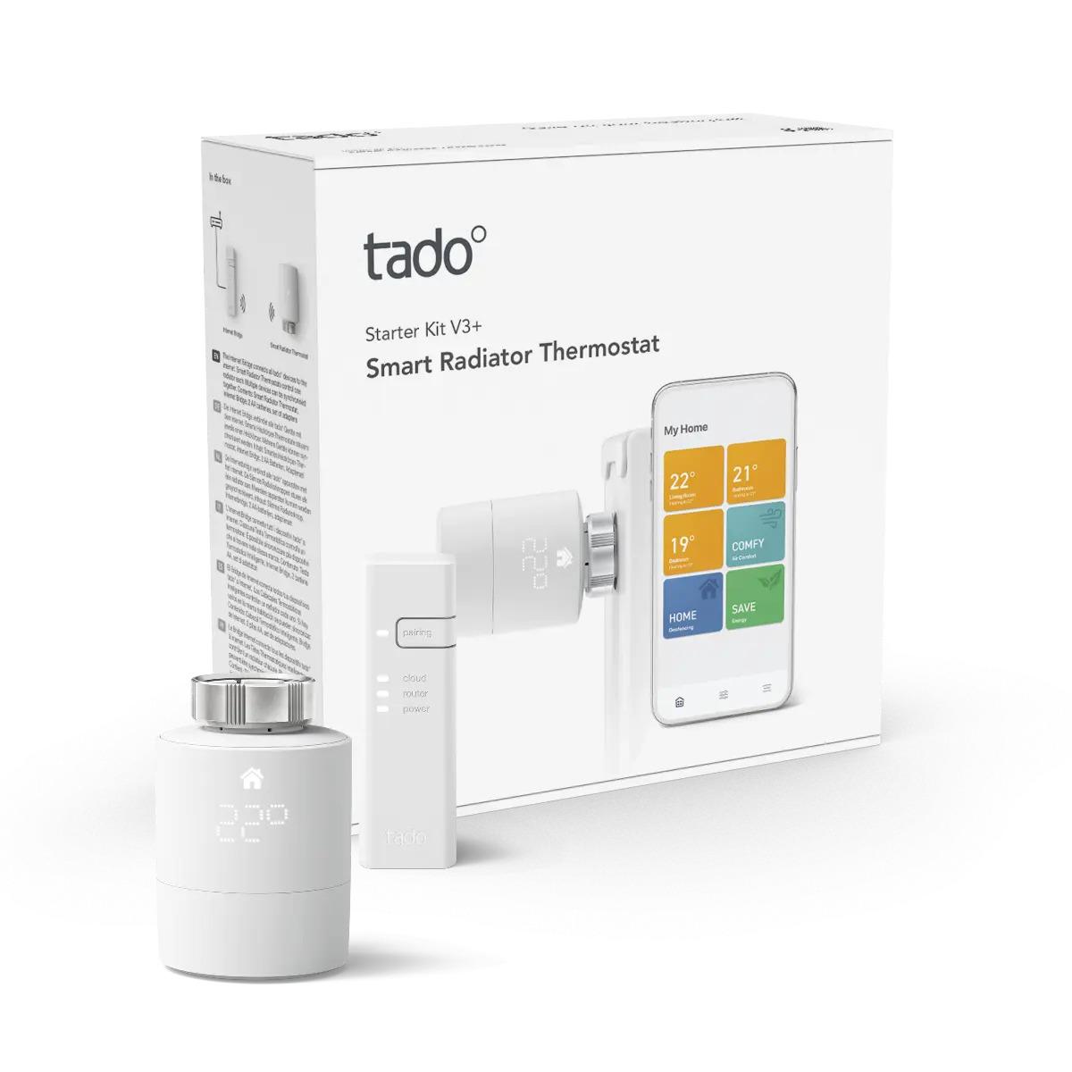 Inteligentna głowica termostatyczna Tado V3+ - Zestaw startowy z odnośnikiem SRT KIT V3+ od marki TADO