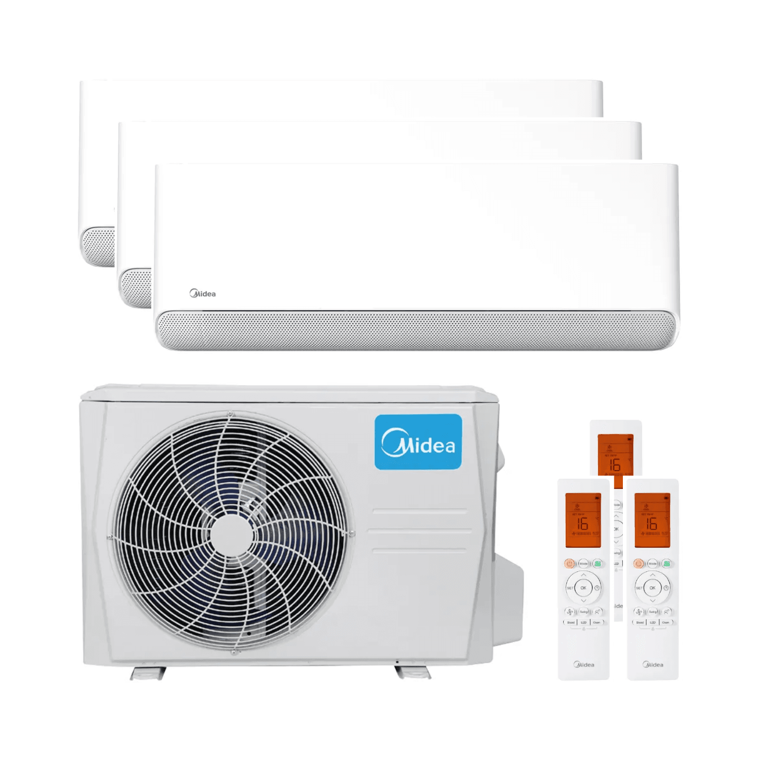 Midea Breezeless E 3-in-1 Air Conditioner with WiFi 2.5 kW + 2.5 kW + 3.5 kW with reference BREEZELESS09+09+12 from the brand MIDEA