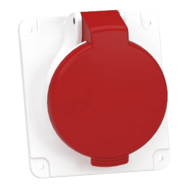 Gniazdo wpuszczane pochylone 3P+N+T 16 A IP44 380 - 415 V z odnośnikiem PKF16F435 od marki SCHNEIDER ELECTRIC