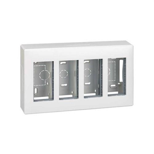 Surface Mount Wall Box for 4 Double Elements White Simon 500 Cima with reference 51000004-030 from the brand SIMON