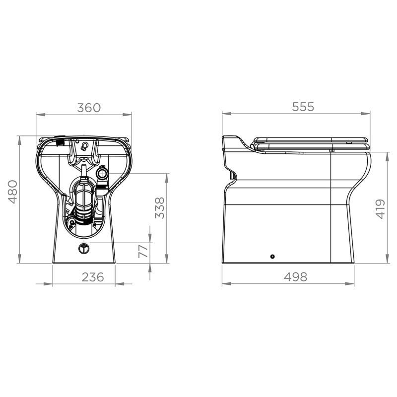 Toilet with Macerator SFA SANICOMPACT Elite with reference 0101504 from the brand SFA SANITRIT