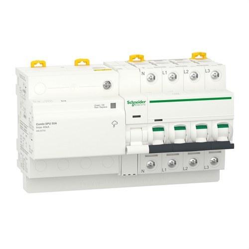 Wyłącznik automatyczny z ochroną przeciwprzepięciową Acti9 Combi SPU 3P + N 50 A z odnośnikiem A9L20750 od marki SCHNEIDER ELECTRIC