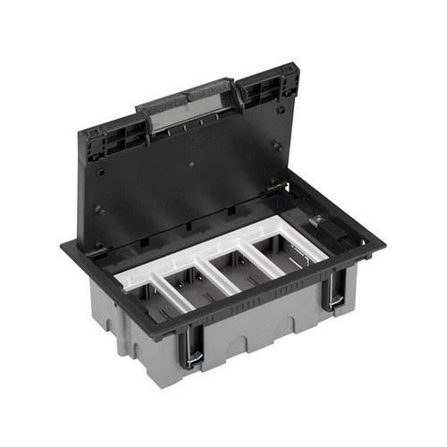 Adjustable Floor Box for 8 Elements in Technical Floor Installation Graphite Simon 500 Cima with reference 52050104-038 from the brand SIMON