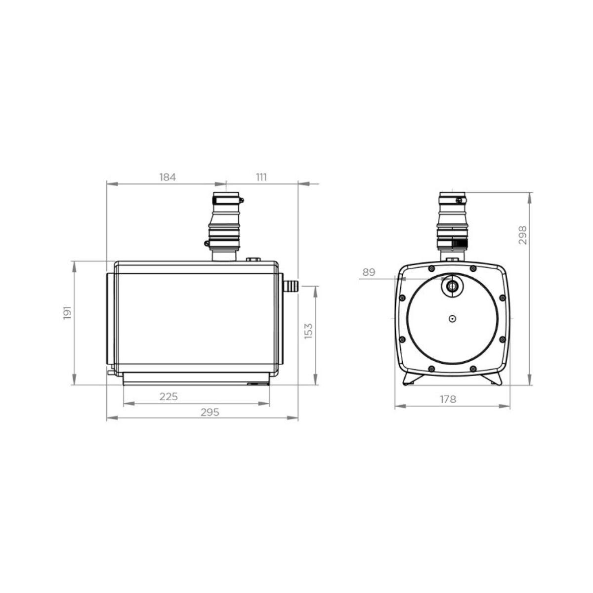Pompa wodna ssąca z odpływem do prysznica SFA Sanifloor+ 2 z odnośnikiem HIFLOOR2 od marki SFA SANITRIT