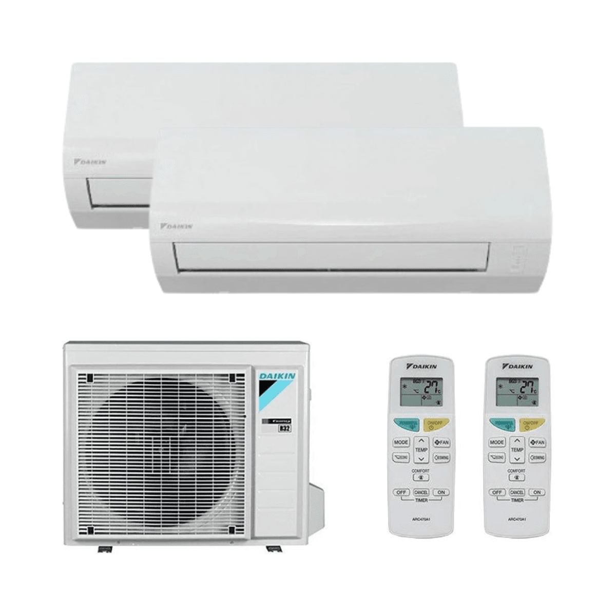 Klimatyzator z WiFi 2x1 Daikin Sensira 2,5 kW 9000 BTU z odnośnikiem KITDAISENSIRA2X125+25 od marki DAIKIN