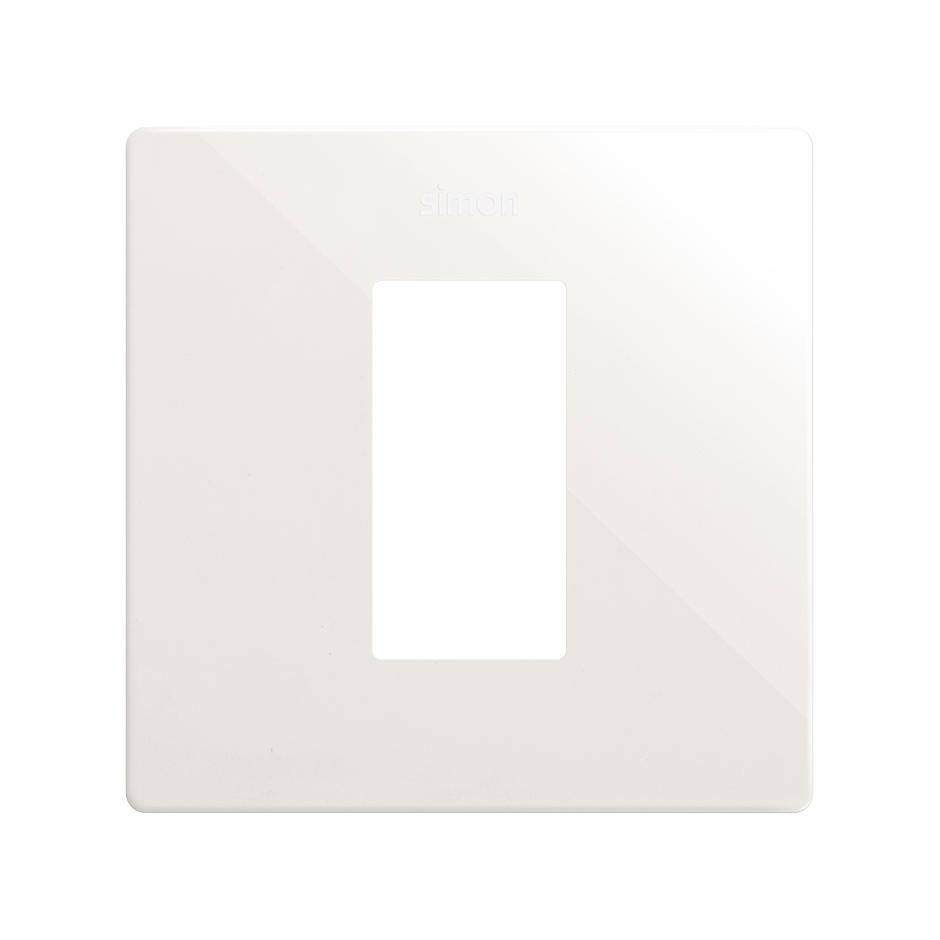 Minimal aesthetic frame for 1 white element Simon 270 with reference 27101610-090 from the brand SIMON