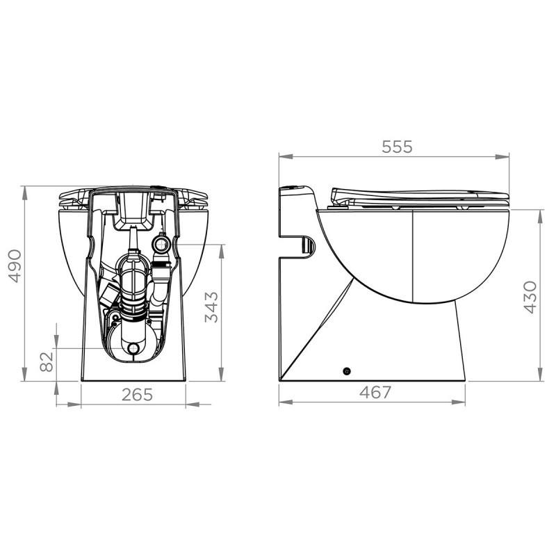 Toilet with Grinder SFA SANICOMPACT Pro with reference 0100805 from the brand SFA SANITRIT