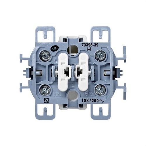 Set of 2 switches with screw terminal system Simon 73 with reference 73398-39 from the brand SIMON