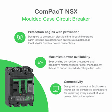 Wyłącznik automatyczny ComPacT NSX250F 36kA AC 4P3R 250A TMD z odnośnikiem C25F6TM250 od marki SCHNEIDER ELECTRIC
