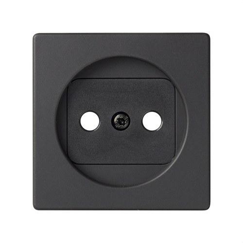 Cover with safety device for bipolar socket base graphite Simon 82 with reference 82040-38 from the brand SIMON