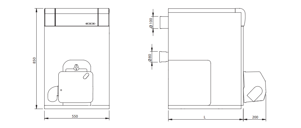 Kocioł kondensacyjny olejowy Domusa JAKA 30 HFD CONDENS o mocy 29,3 kW z odnośnikiem TJAK000072 od marki DOMUSA