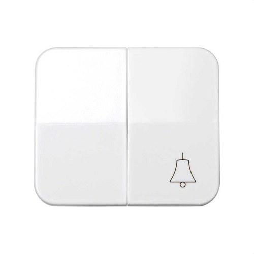 Double key with bell engraving for group 1 switch and 1 bell push button white Simon 75 with reference 75027-30 from the brand SIMON