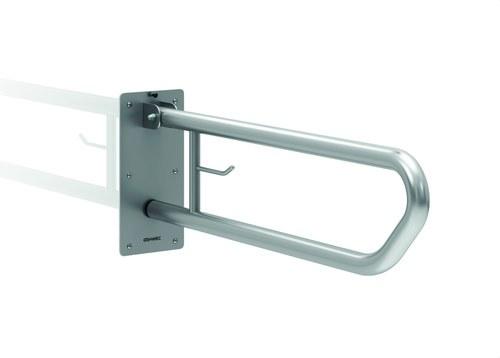 Foldable Support Bar 600mm with Toilet Roll Holder White Steel with reference GW11 08 03 00 from the brand GENWEC
