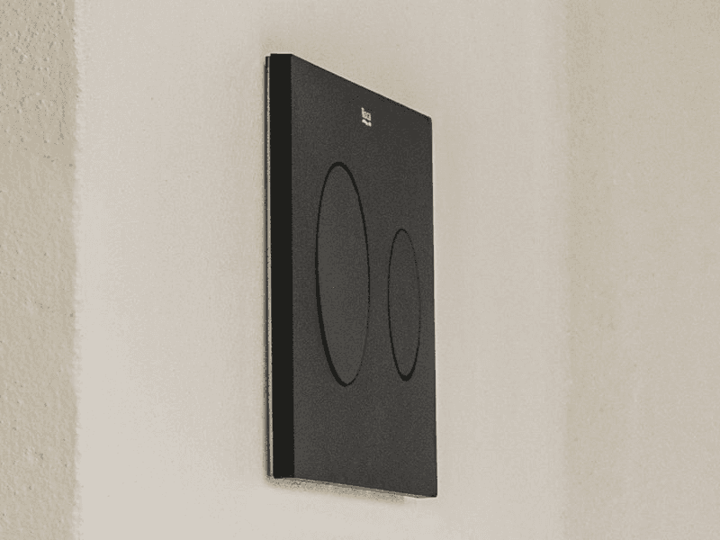 Roca In-Wall PL10 Dual Matte Black Dual Flush Actuator Plate with reference A890189206 from the brand ROCA