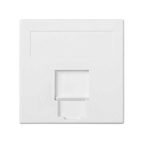 Płytka głosowa i danych płaska z osłoną przeciwpyłową na 1 RJ45 Infra+® 1-elementowa biała Simon 500 Cima z odnośnikiem 50015085-030 od marki SIMON