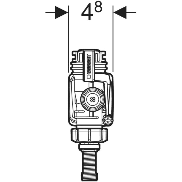 Mechanizm zasilania bocznego Geberit seria 383 z odnośnikiem 281.000.00.5 od marki GEBERIT
