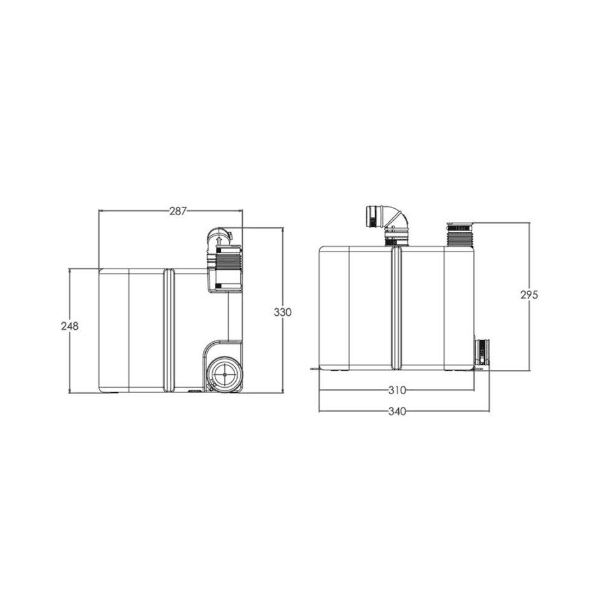 Pompa ewakuacyjna SFA Saniswift Pro do intensywnego użytku w pralniach z odnośnikiem SANISWIFTPRO od marki SFA SANITRIT