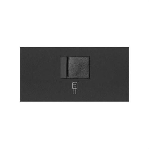 Voice and data cover with dust guard for 1 RJ45 connector matte black Simon 100 with reference 10000005-238 from the brand SIMON