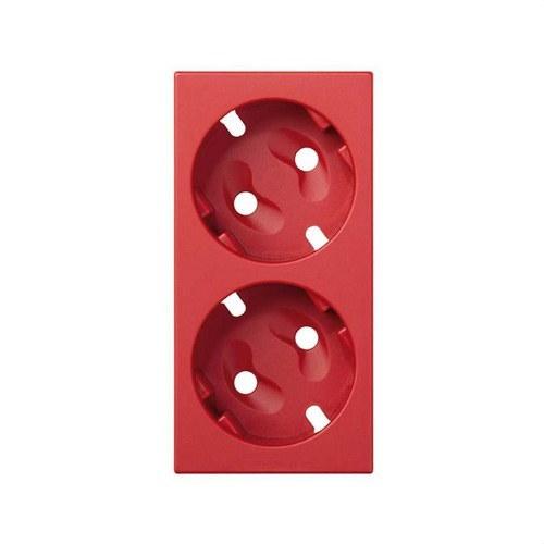 Cover for the double red schuko socket base mechanism Simon 500 Cima with reference 50001841-037 from the brand SIMON