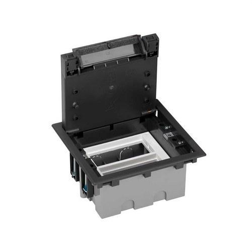 Adjustable Floor Box for 4 Elements in Graphite Pavement Floor Installation Simon 500 Cima with reference 52050002-038 from the brand SIMON