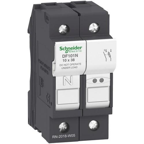 Uchwyt bezpieczników Tesys DF 1P+N 32A 690VAC rozmiar bezpiecznika 10x38mm z odnośnikiem DF101N od marki SCHNEIDER ELECTRIC