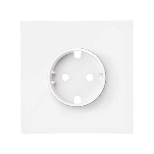 Front kit for 1 element with 1 matte white Schuko socket base Simon 100 with reference 10020105-230 from the brand SIMON